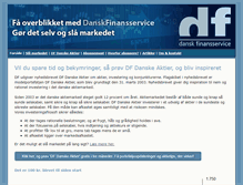 Tablet Screenshot of danskfinansservice.dk